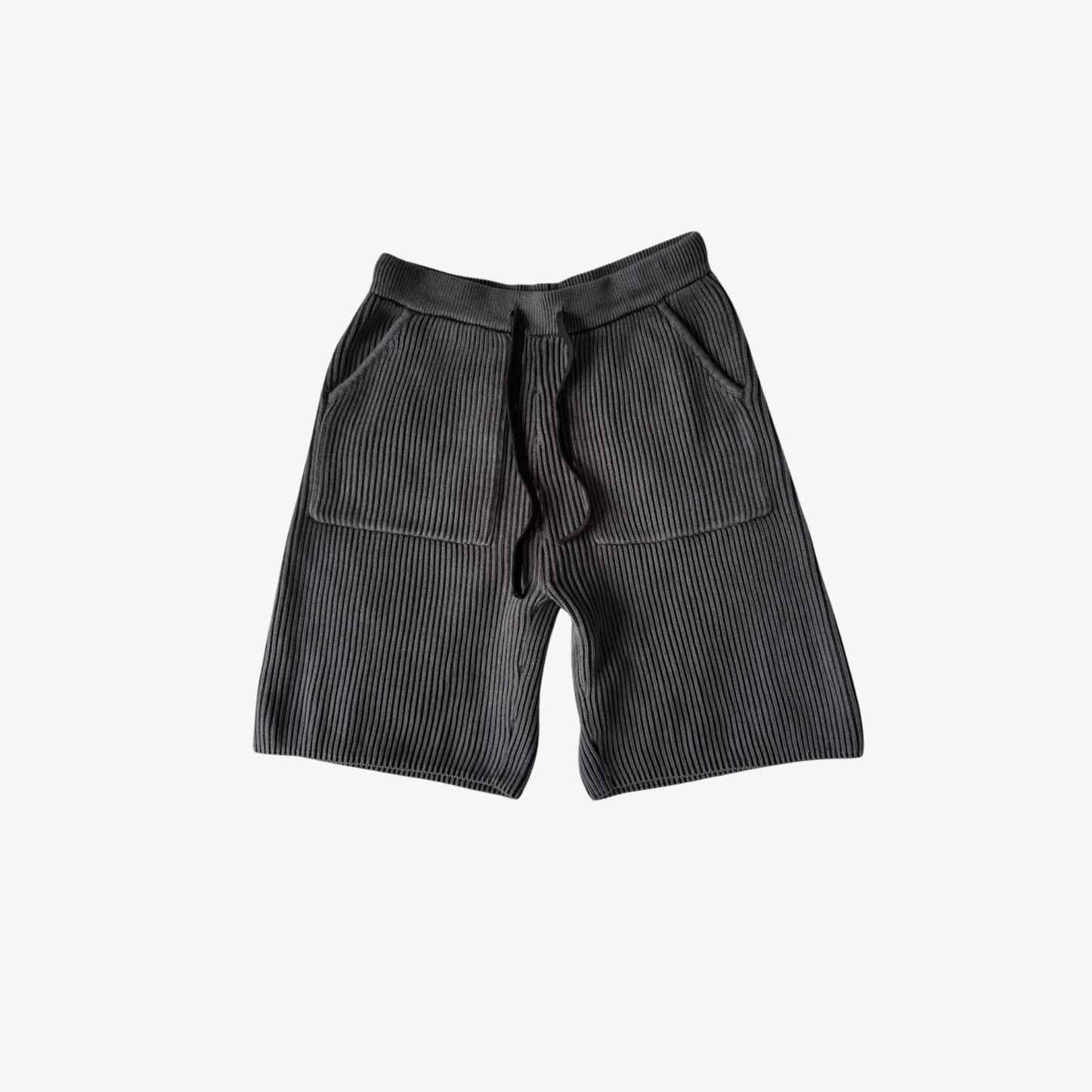 KNITTED SHORTS - BLACK
