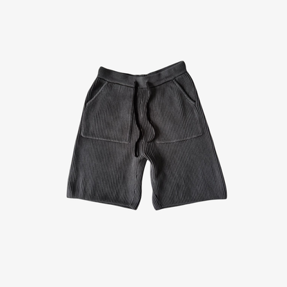 KNITTED SHORTS - BLACK