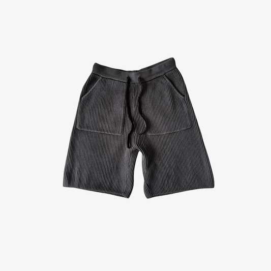 KNITTED SHORTS - BLACK