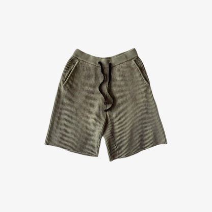 KNITTED SHORTS - GREEN