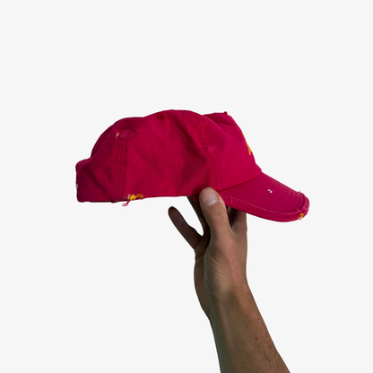 DISTRESSED HART HAT - RED
