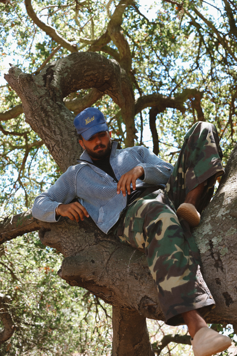 DISTRESSED HART HAT - BLUE