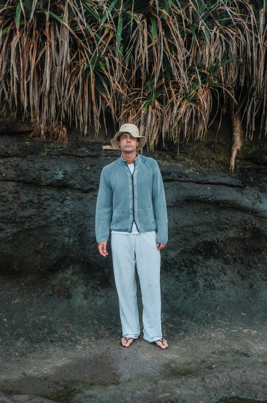 WORKSHOP TRACK KNIT - WASHED BLUE