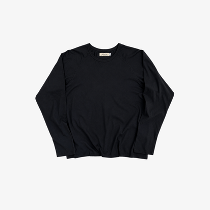 HW ORGANIC COTTON RAGLAN L/S TEE - BLACK