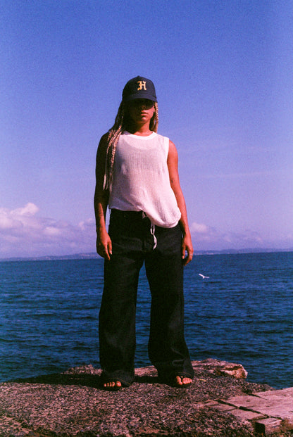 KNITTED MESH SINGLET