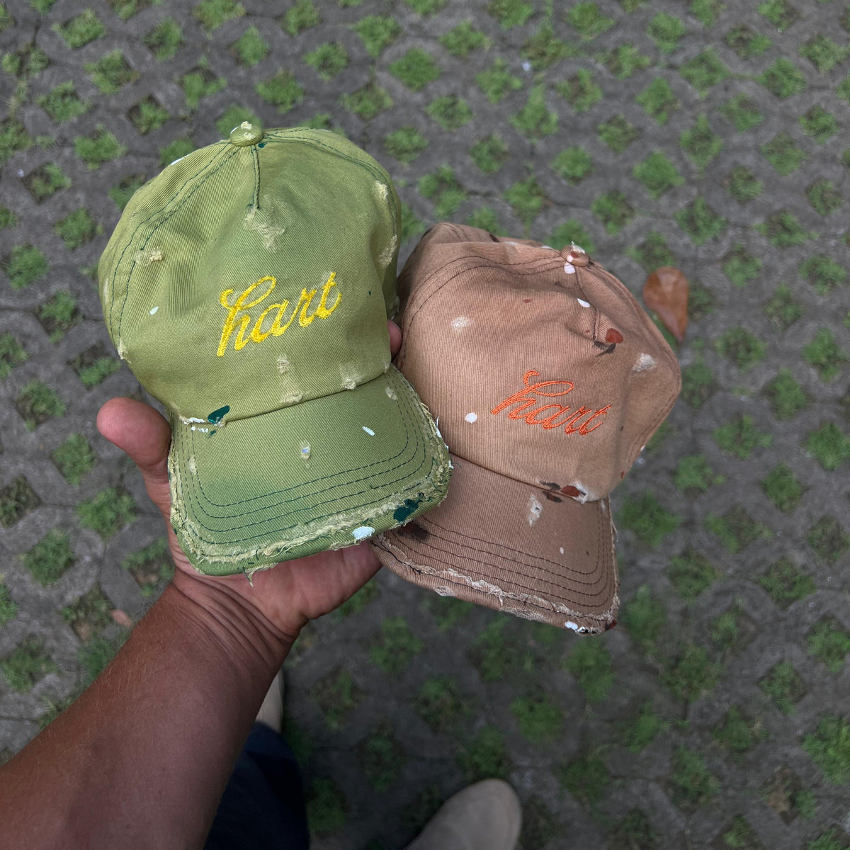 DISTRESSED HART HAT - GREEN