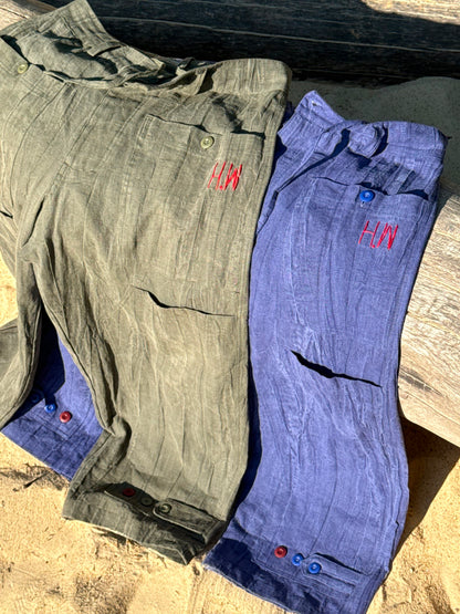 RAMIE WORKSHOP TROUSERS - BLUE