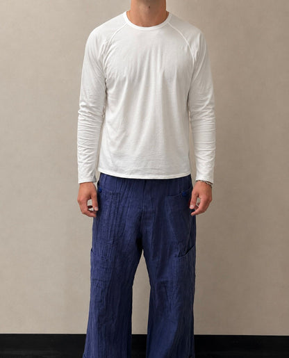 HW ORGANIC COTTON RAGLAN L/S TEE - WHITE
